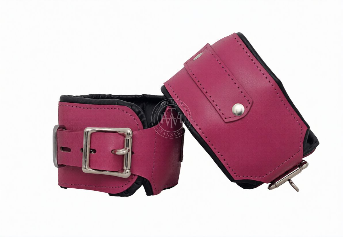 7 Pcs Leather Bondage Wrist Cuffs, view 5