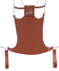 leather sling with leg loops, BDSM swing, adjustable leather sling, leather sex sling, suspension bondage