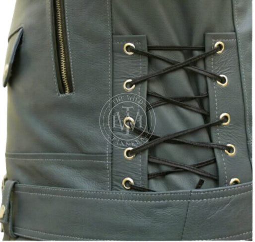 Genuine Leather Biker Jacket Mens, view 4