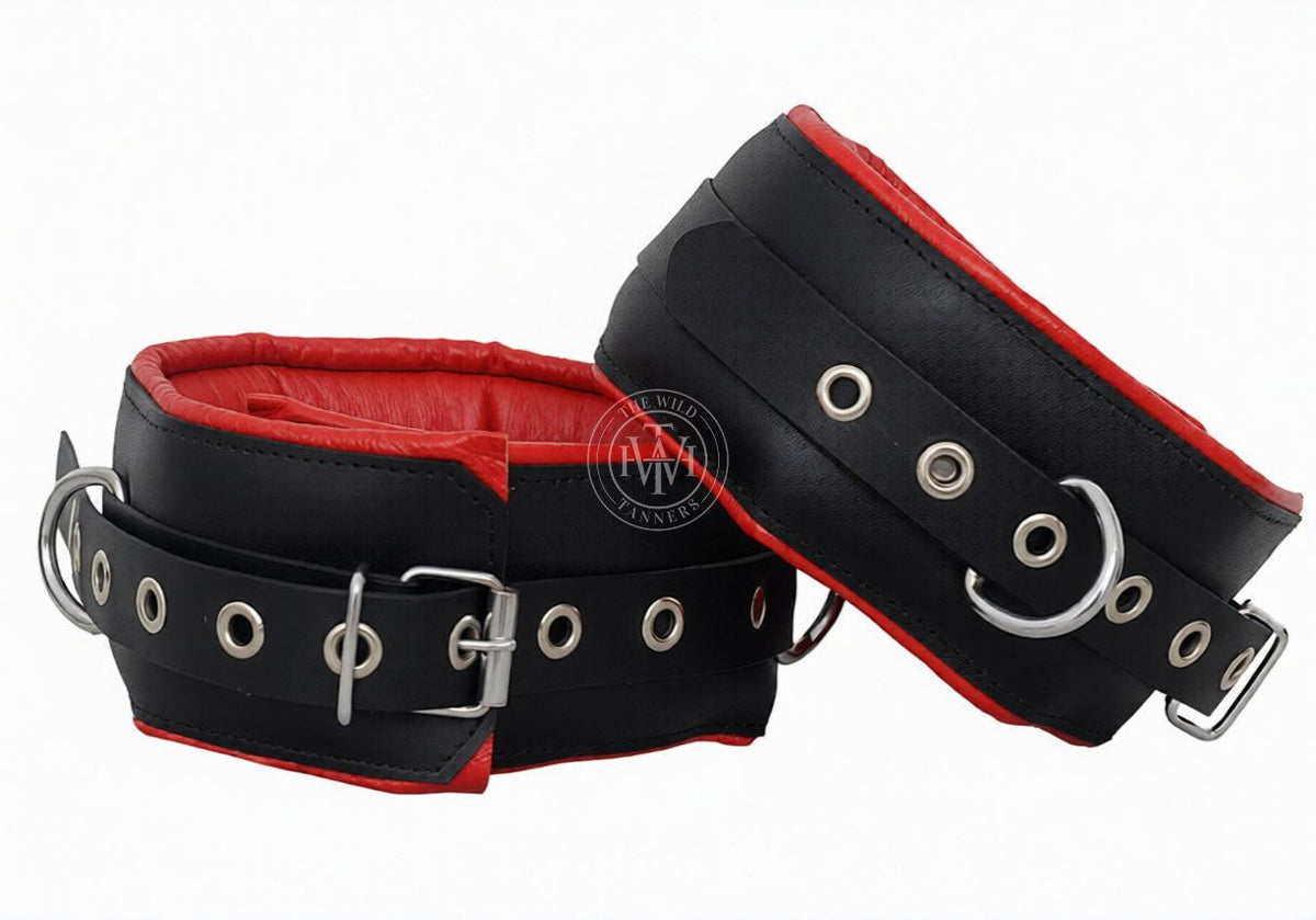 7 Pcs Genuine Leather Bondage Handcuffs, view 5