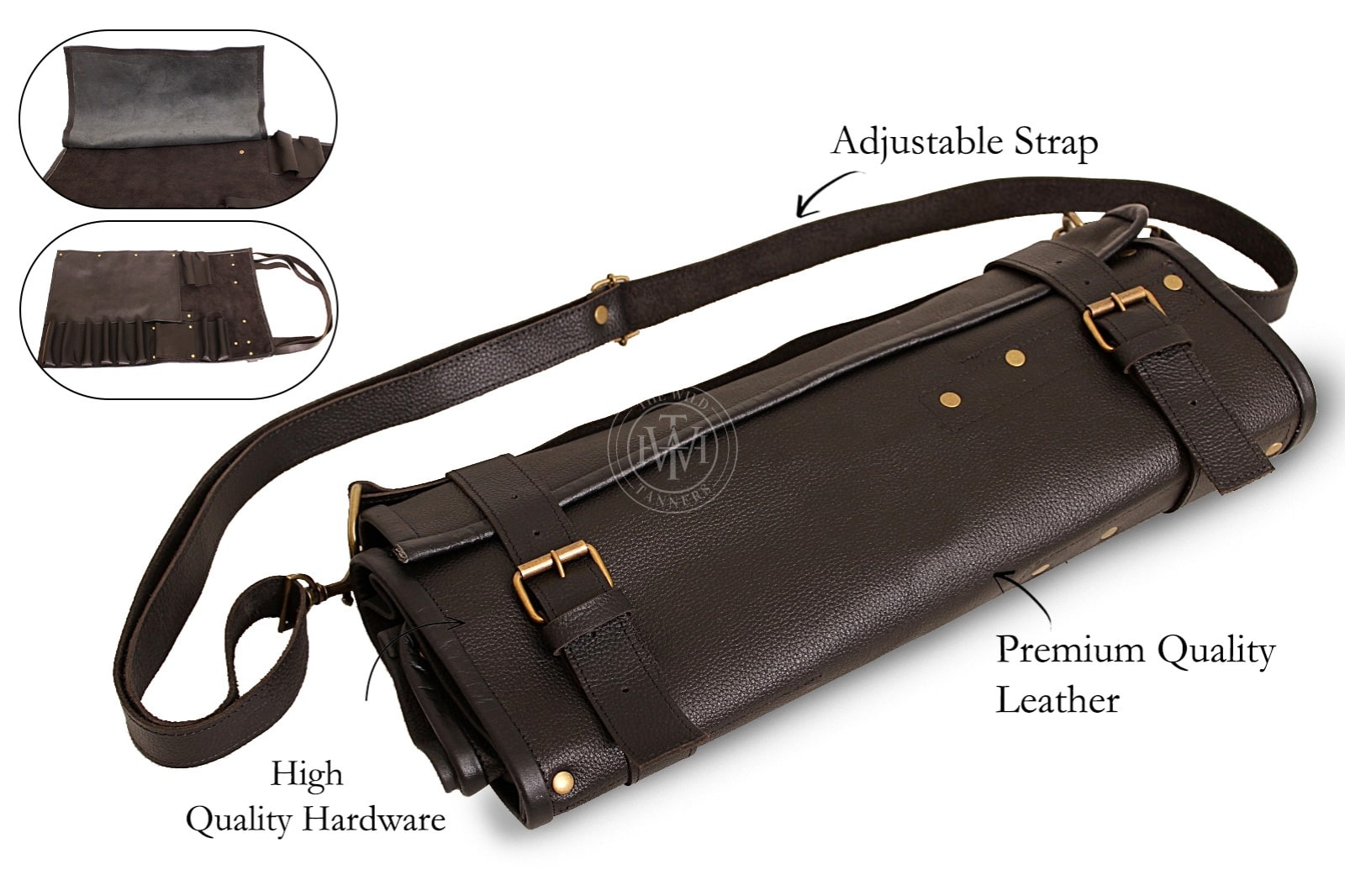 Leather Knife Roll, Chef Knife Roll, Chef Roll, Leather Tool Bag