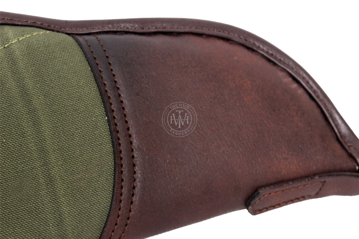 Handcrafted Waxed Canvas and Leather Rifle Case, view 3