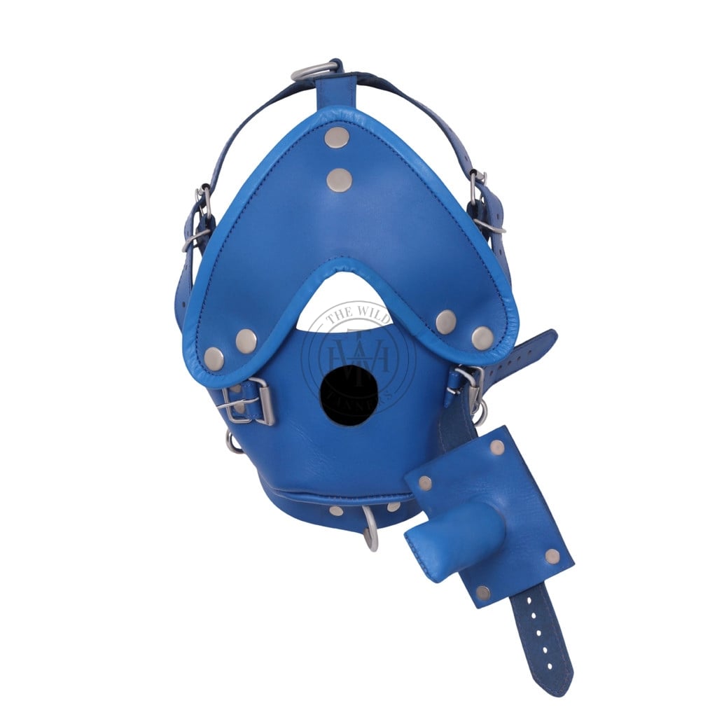 Bondage Muzzle with Blindfold Mouth Open Gag, view 5