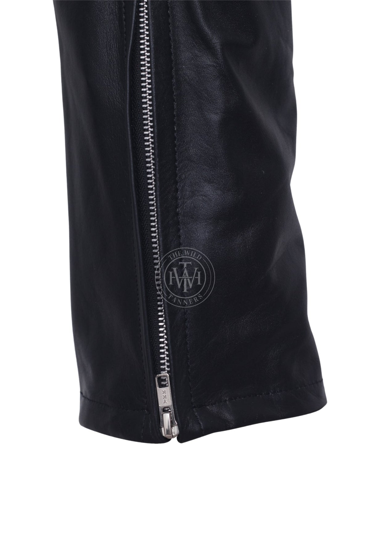 Quilted Leather Pants with Zipped Pockets, view 5