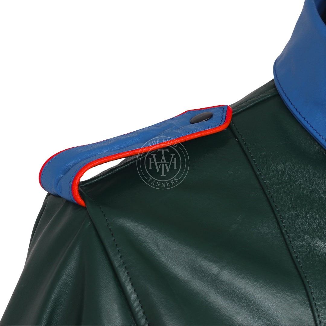 Green Leather Party Shirt, view 5