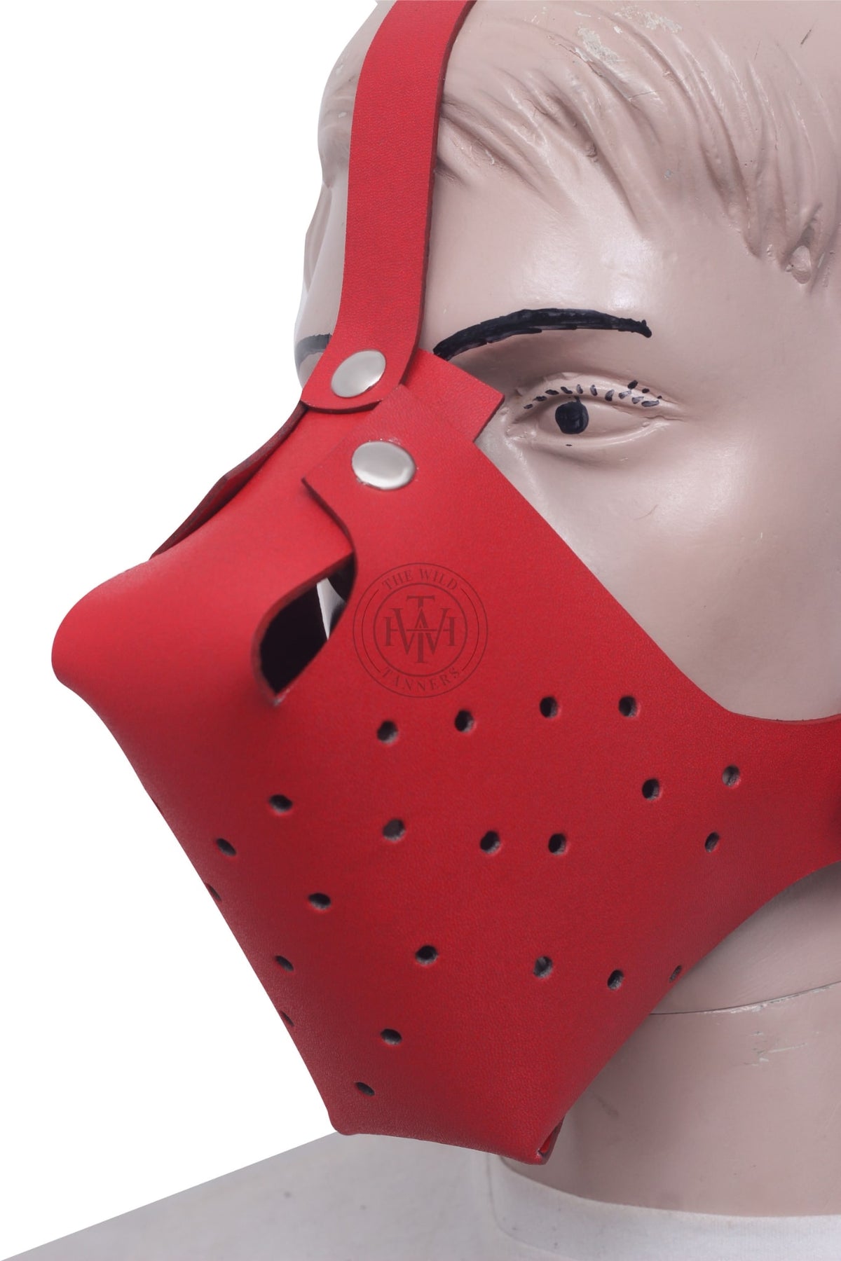 Leather puppy play muzzle mask, view 5