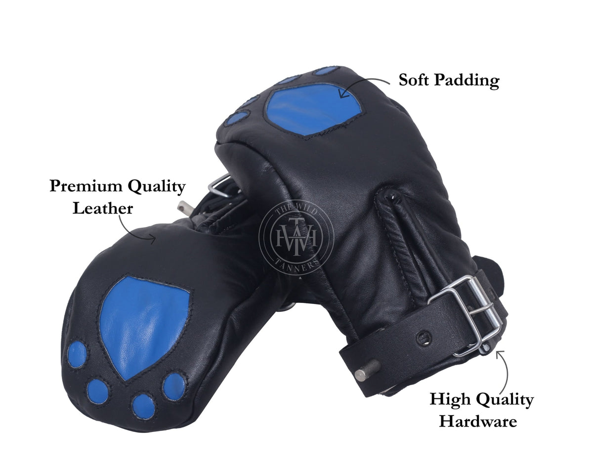 Premium Leather Bondage Mittens, view 5