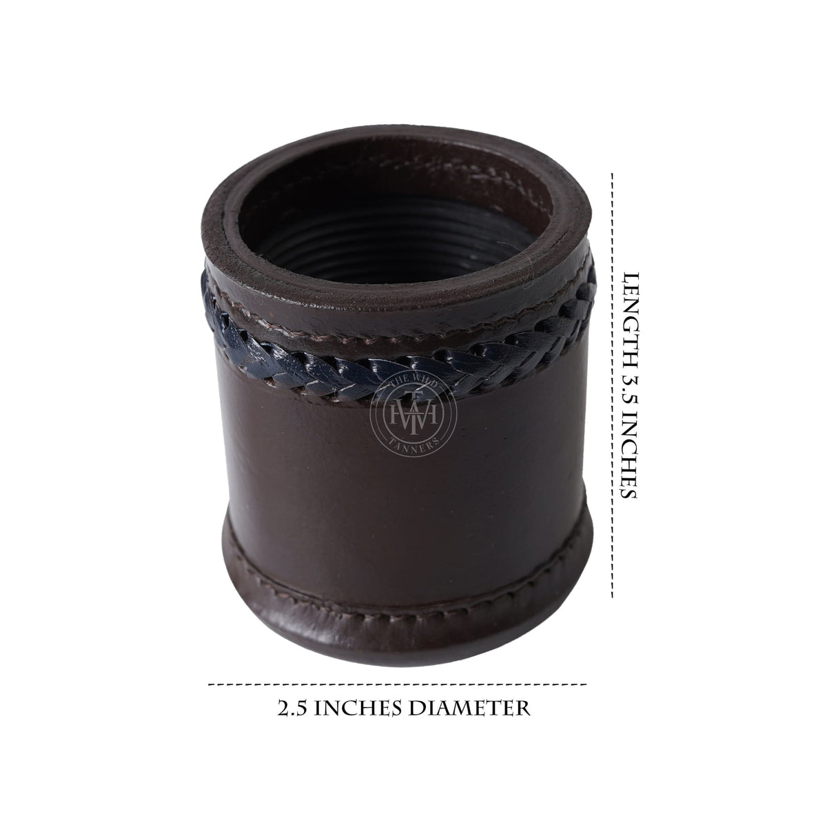 Antique Leather Dice Cup, view 5