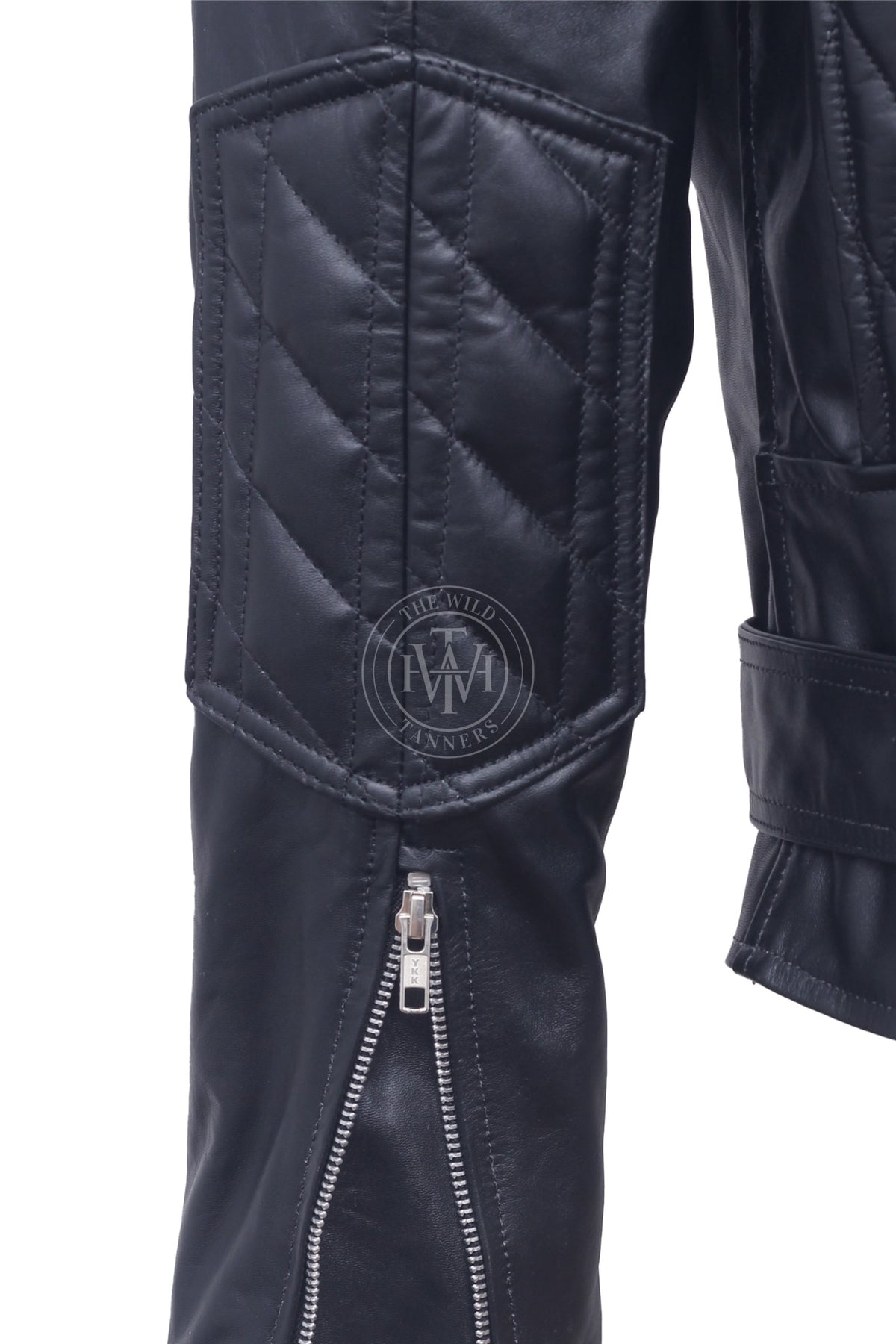 Premium Mens Leather Motorcycle Jacket, view 5