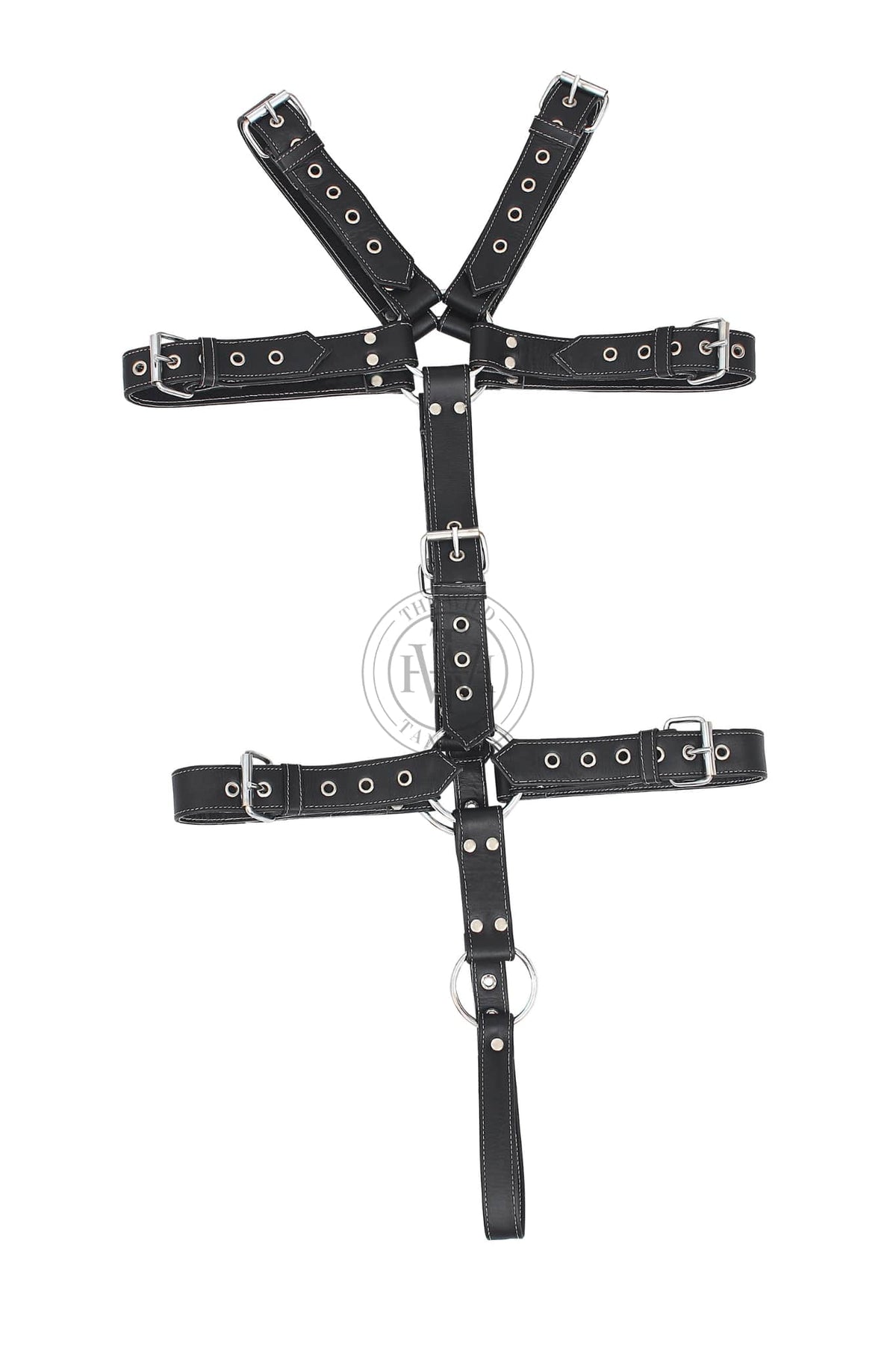 Leather BDSM Body Harness With Buckles, view 5