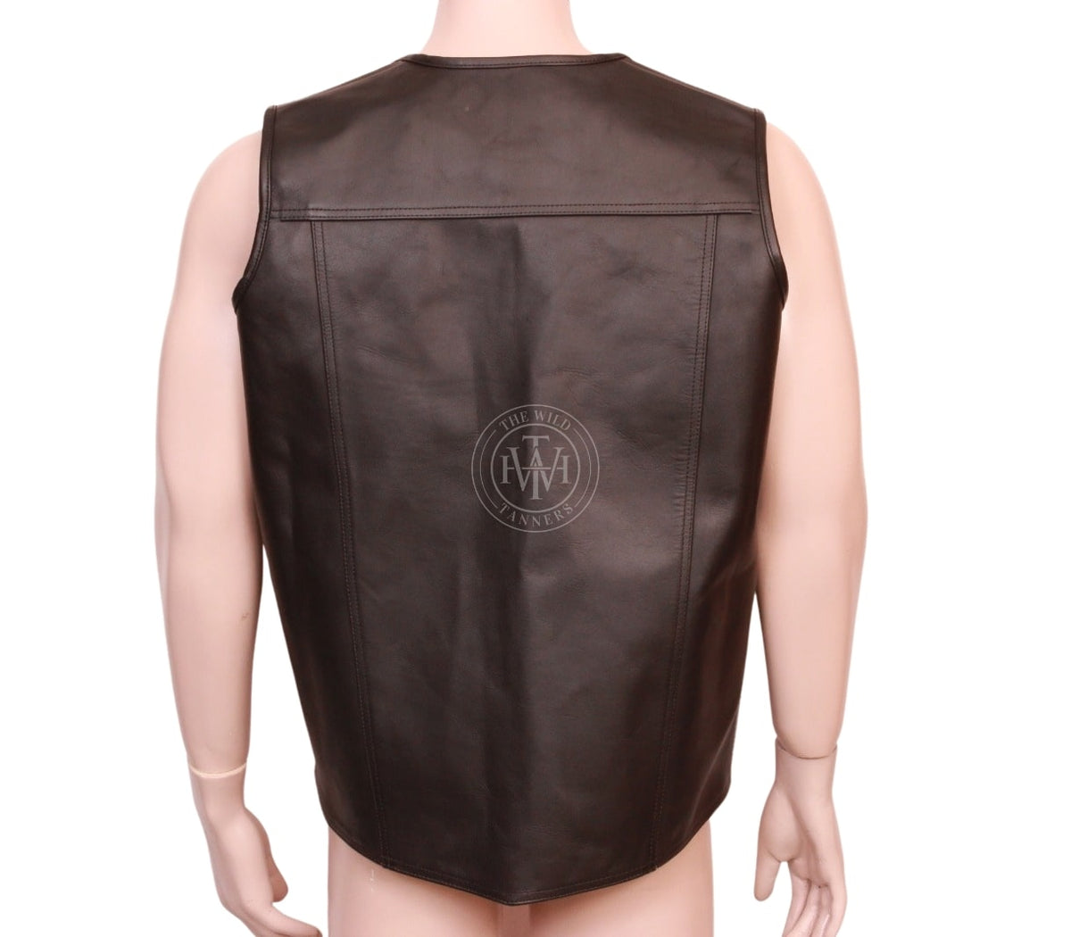 Classic Leather Stylish Men's Vest, view 5