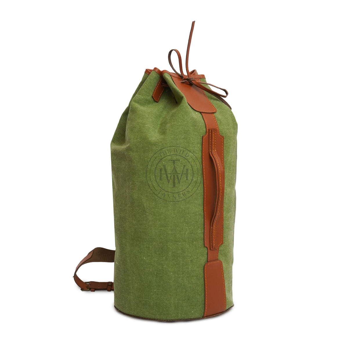 Leather Canvas Duffle Bag For Weekend & Travel, view 5