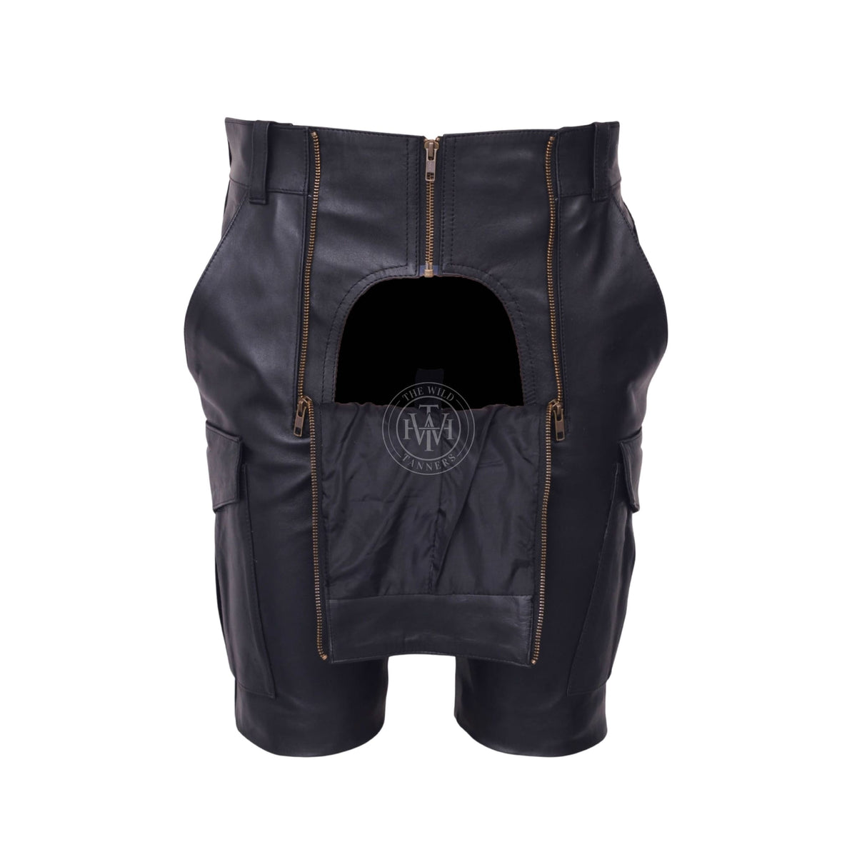 Stylish Mens Leather Cargo Shorts For Every Occasion, view 5