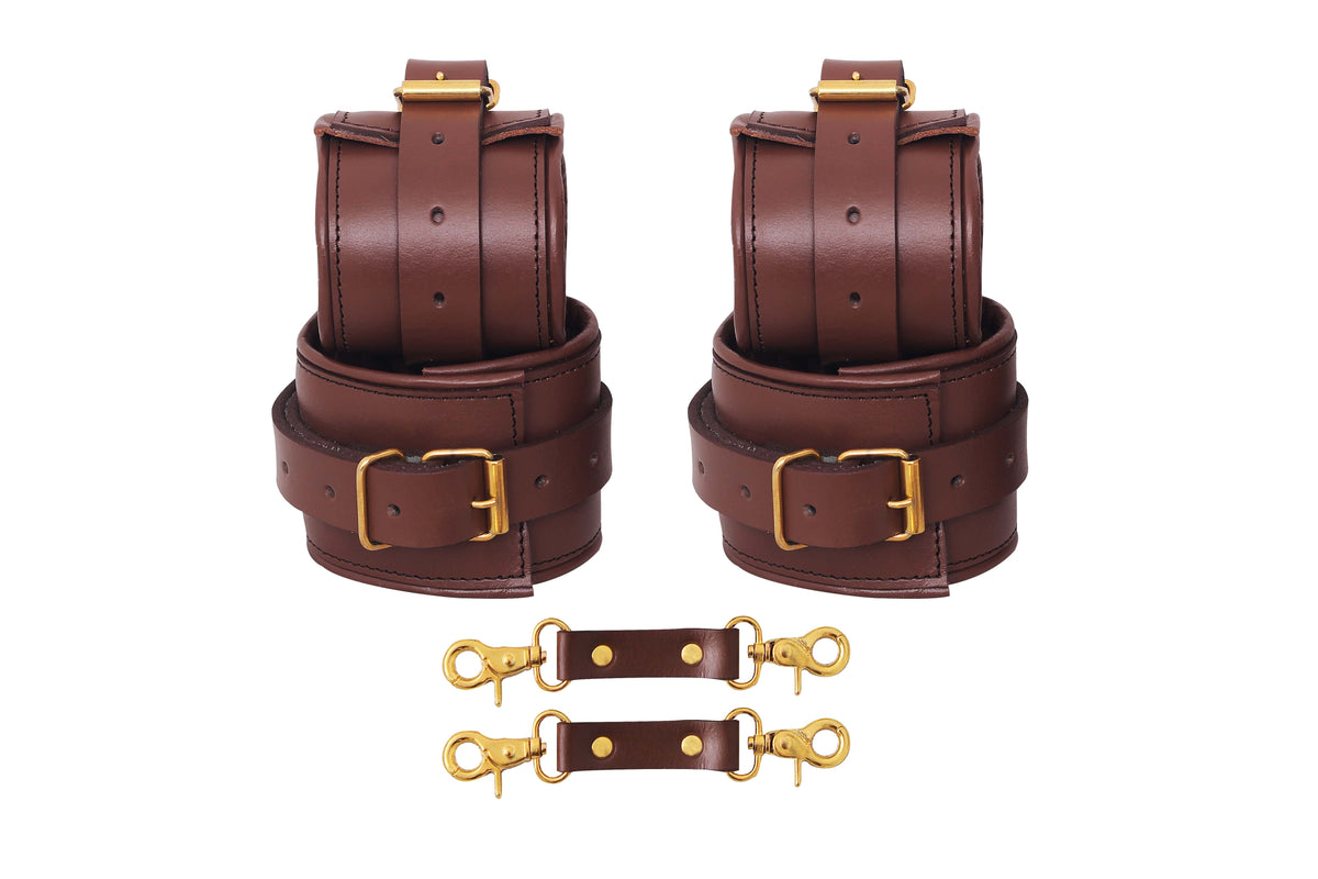 4 Pcs Leather Bondage Cuffs