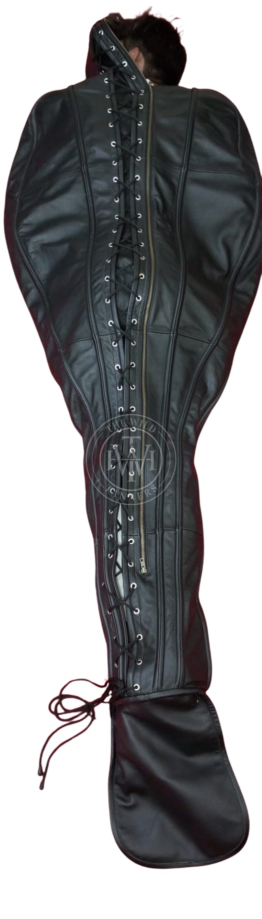 Premium leather bondage sleepsack, BDSM sleeping bag, view 6