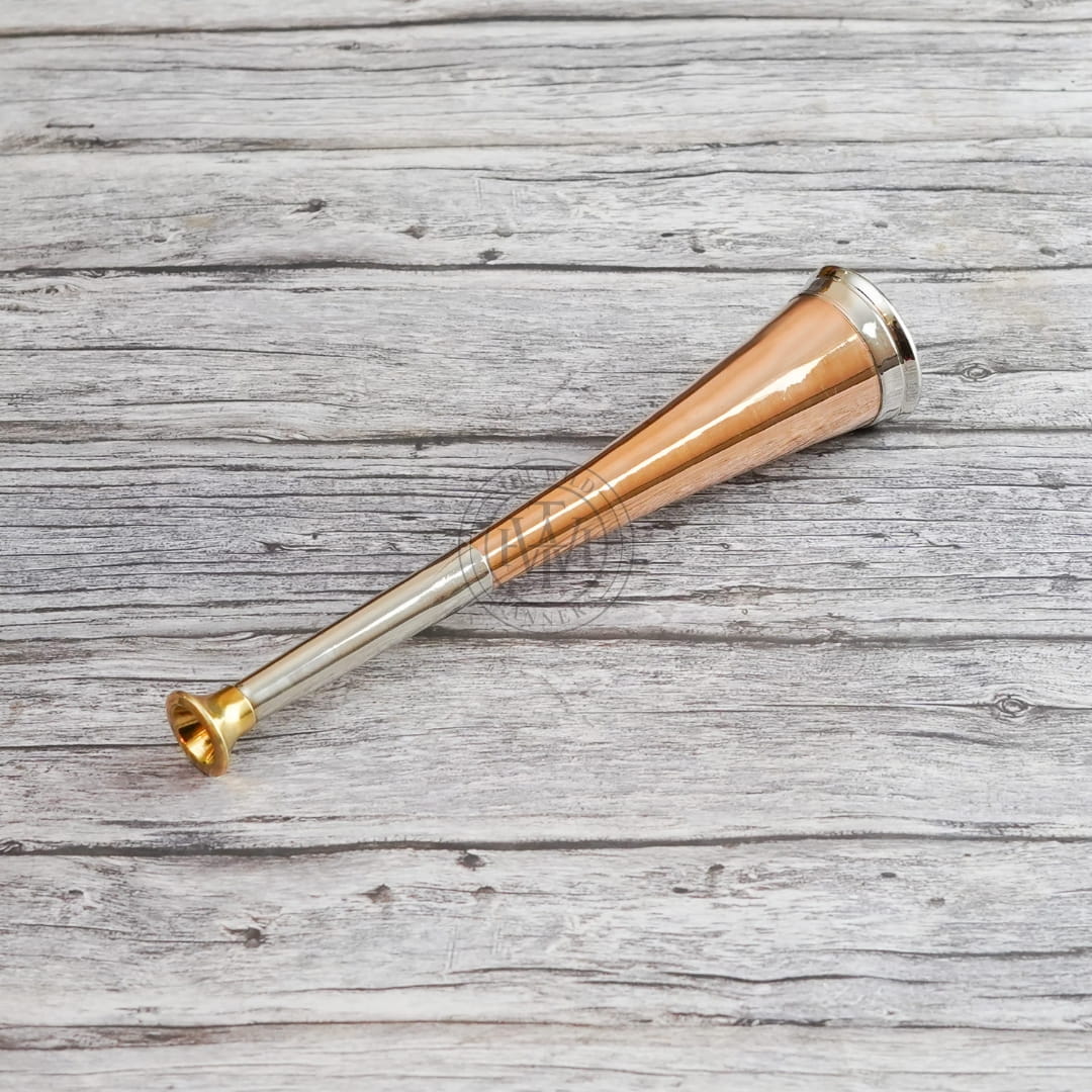 Copper 1 Band Hunting Horn with Brass Mouthpiece, view 6