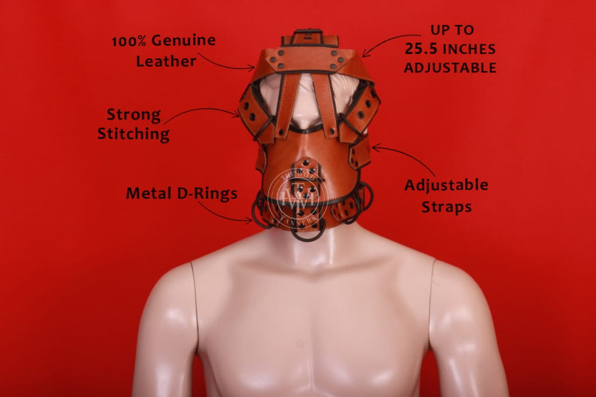 Leather BDSM Muzzle for Bold and Silent Submission, view 5