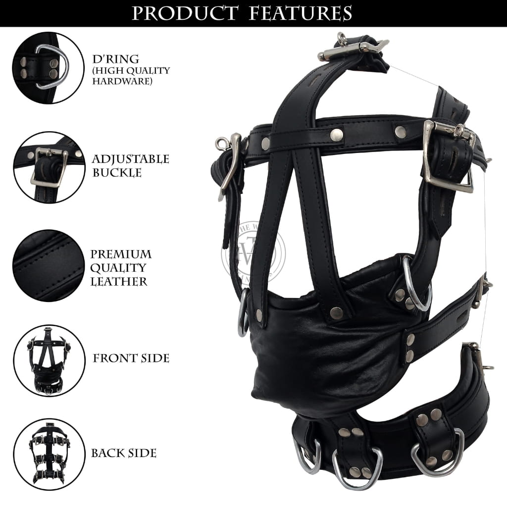 Harness Muzzle Gag - Full Head Restraint, view 5