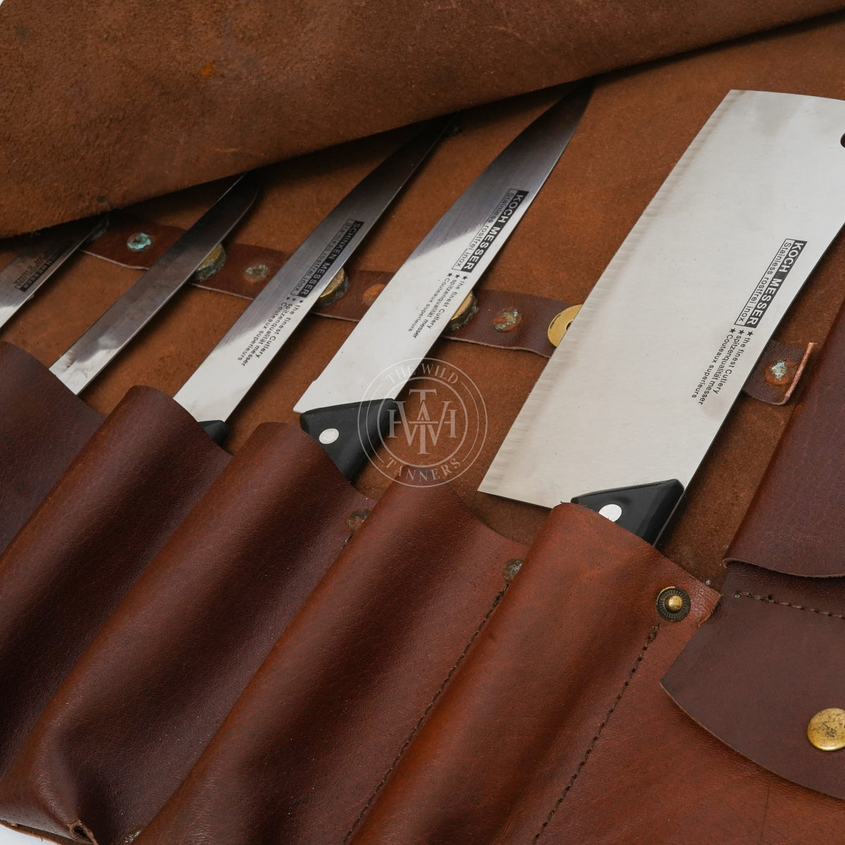 Premium Leather Knife Roll Bag, view 6