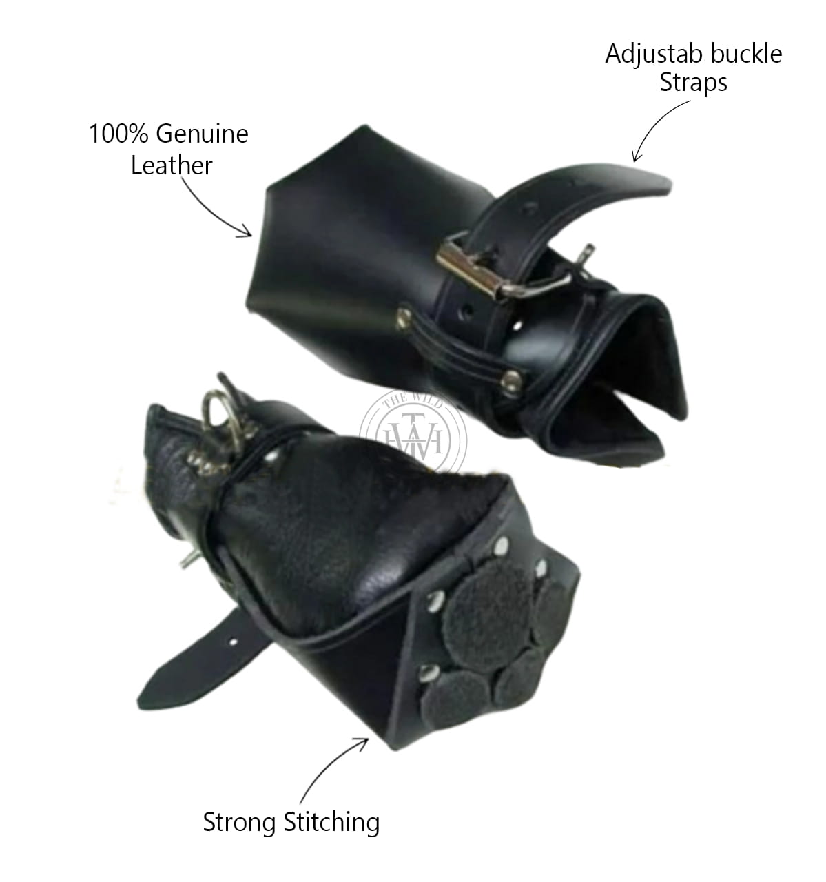 Leather BDSM Fist Mitts Restraint, view 5