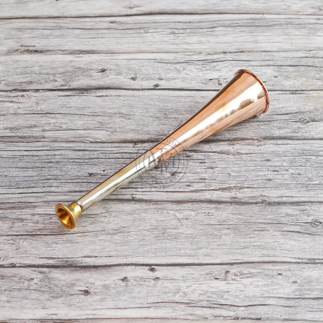 Copper Fox Hunting Horn with Brass Mouthpiece, view 6