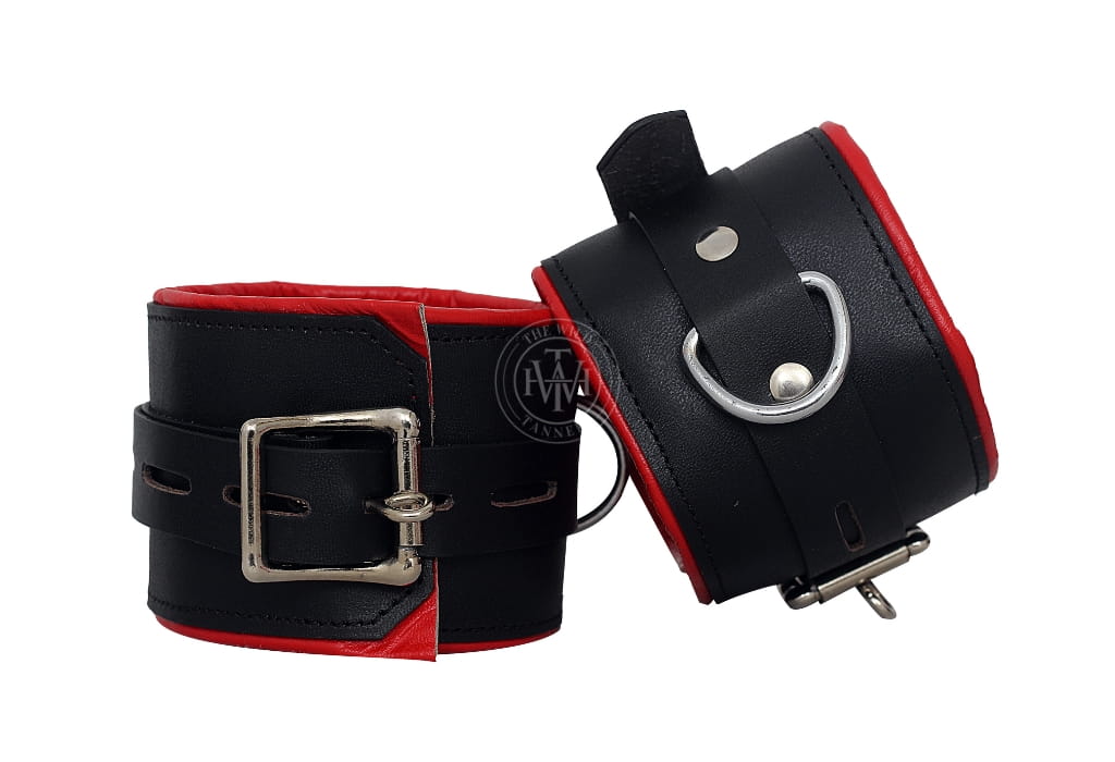 Premium Leather Bondage Handcuffs Set, view 5