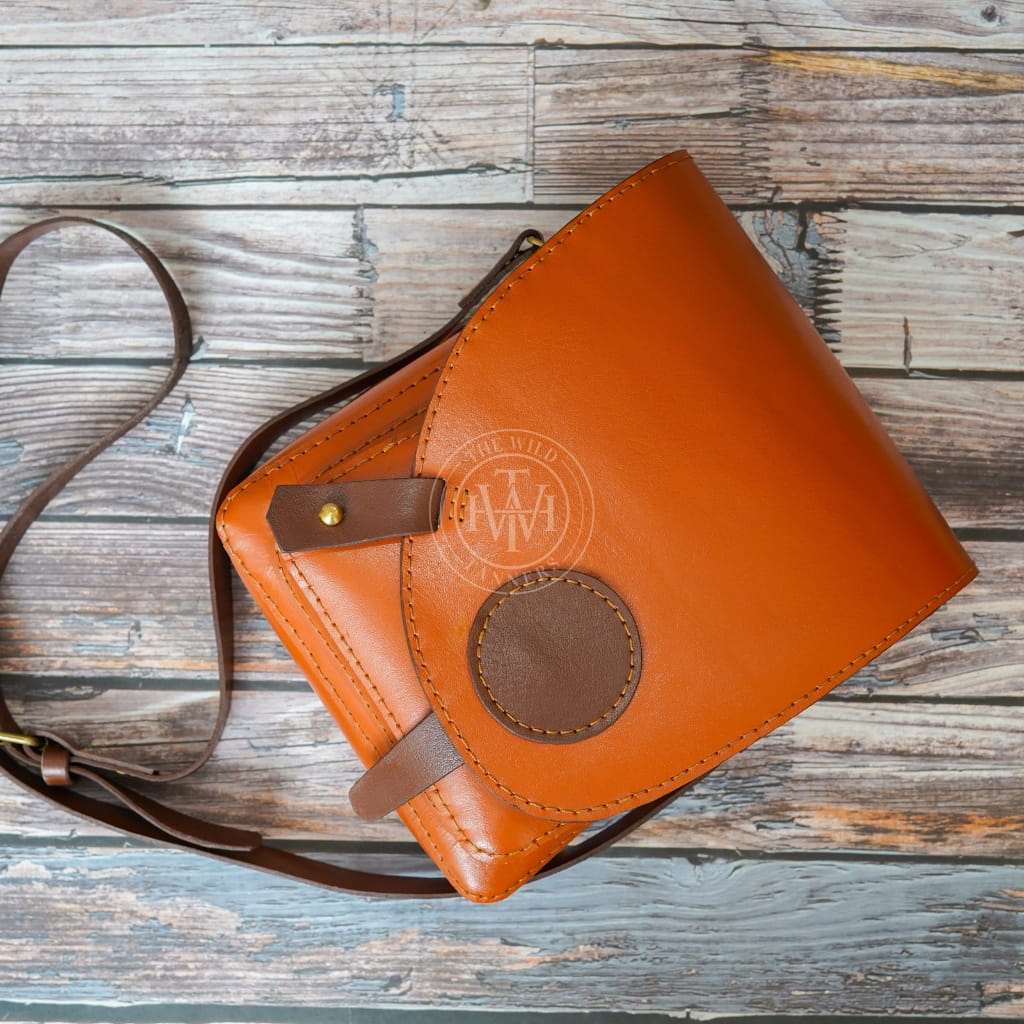 Brown Leather Crossbody Bag, view 5
