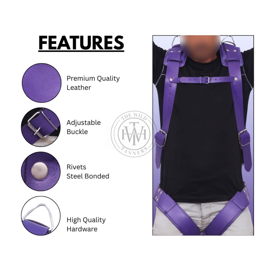 Genuine leather padded adult sex sling, view 6
