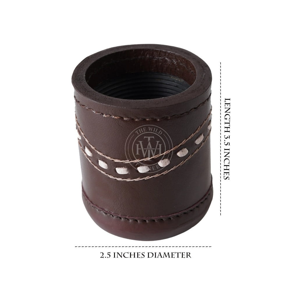 Classic Leather Backgammon Dice Cups, view 5