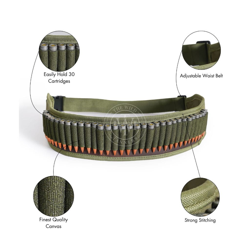 Canvas Cartridge Belt for Secure Shell Storage, view 5