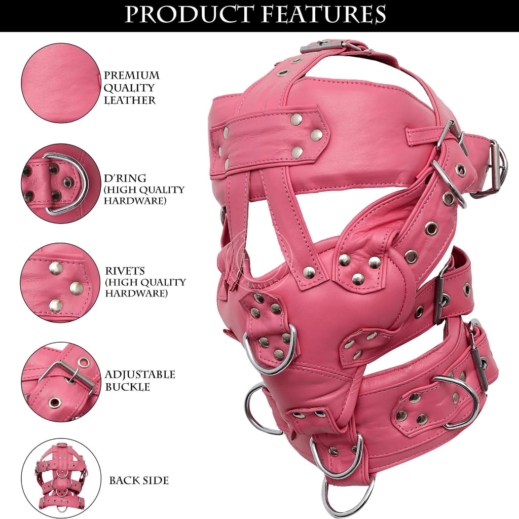 Genuine Leather Muzzle Gag BDSM, view 5