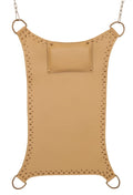 leather bondage sling, BDSM swing, adjustable leather sling, BDSM stirrups, padded leather sling