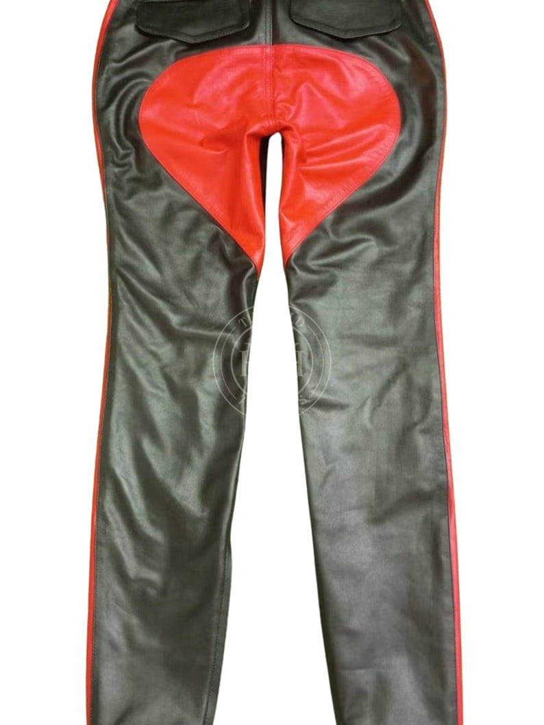 Red & Black Leather Gay Uniform Set, view 5