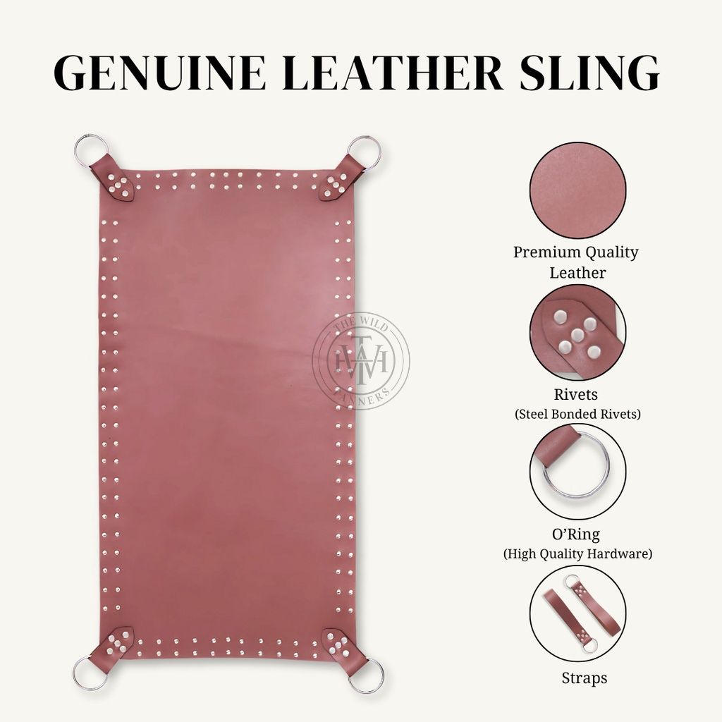 Brown Genuine Thick Leather Sex Swing, view 6