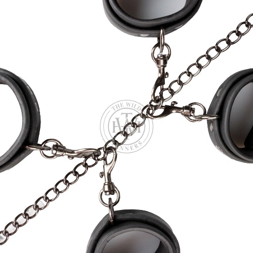 Genuine Leather Bondage Cuffs Restraints Set, view 5