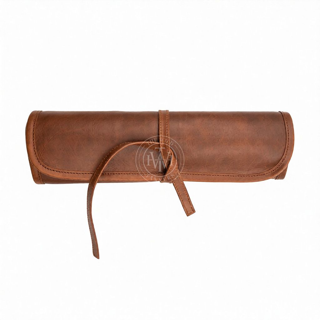 Classic Brown Leather Artist Roll, view 5