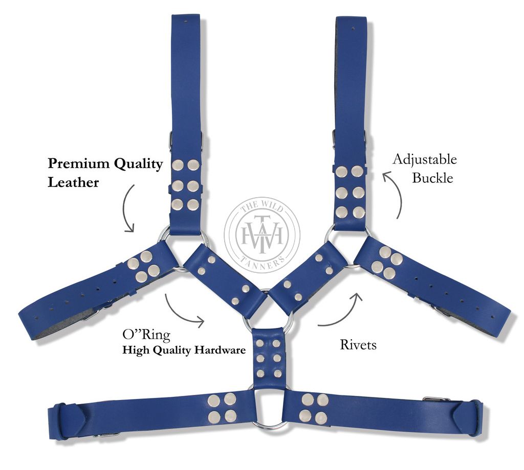 leather bondage chest harness with adjustable straps