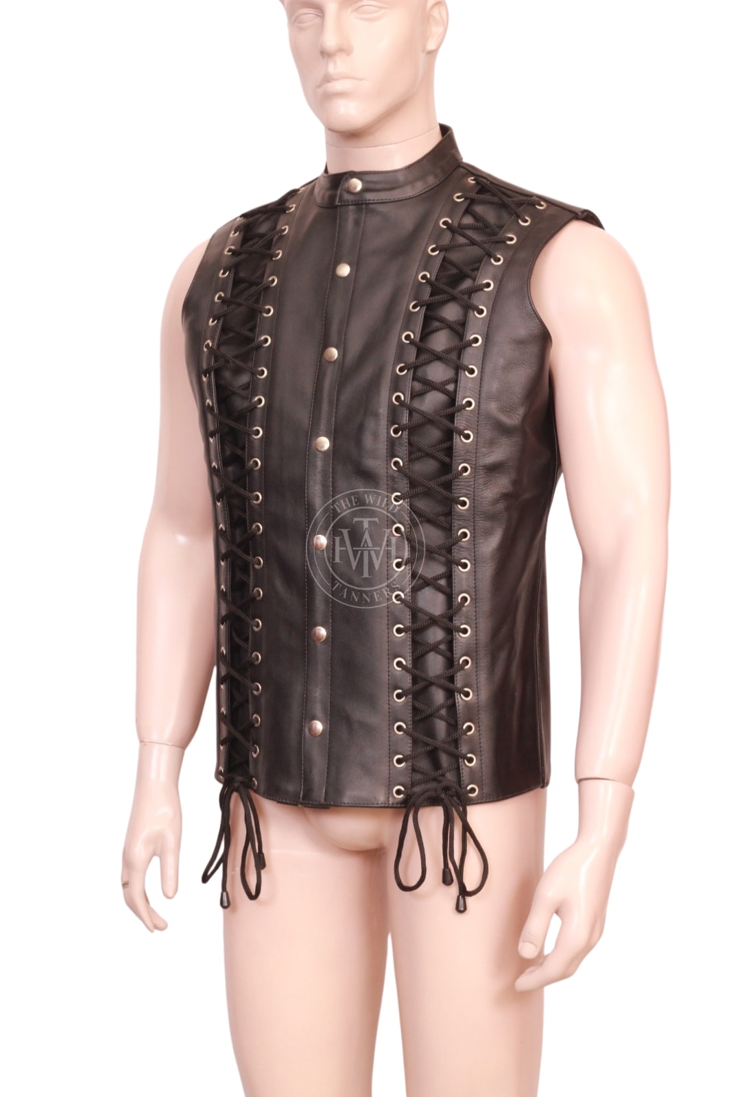 Sleeveless Motorcycle Leather Vest
