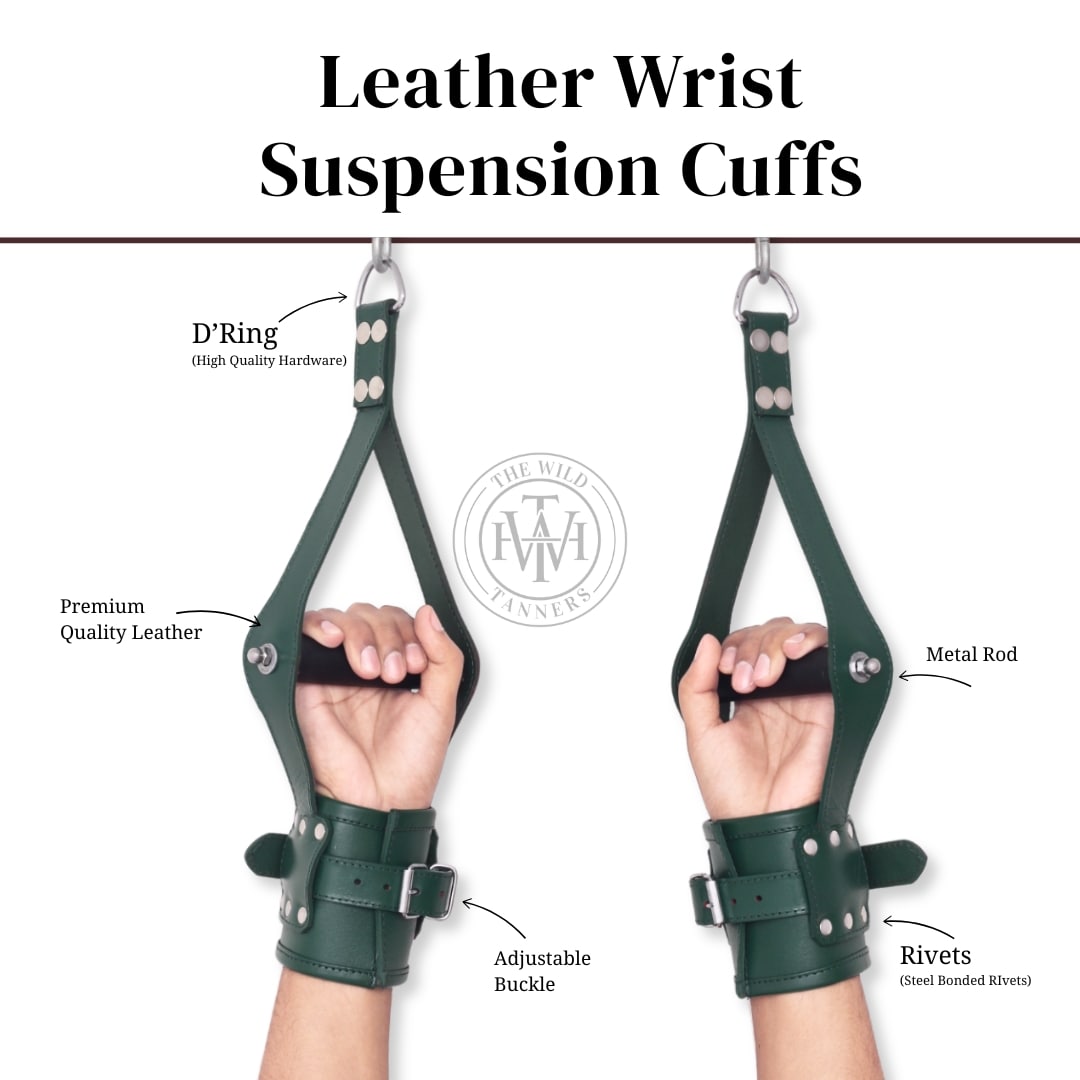  Wrist Suspension Cuffs, Suspension Cuffs, Leather Suspension Cuffs,  Cuffs, Leather Wrist Suspension Cuffs, Wrist Cuffs, Suspension Cuffs