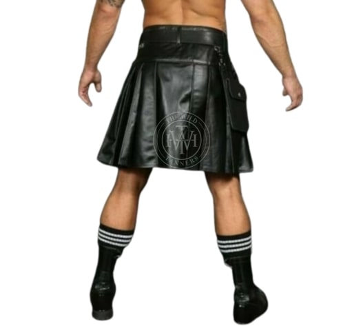 Leather Gladiator Kilt for Men's Stylish Wear, view 3
