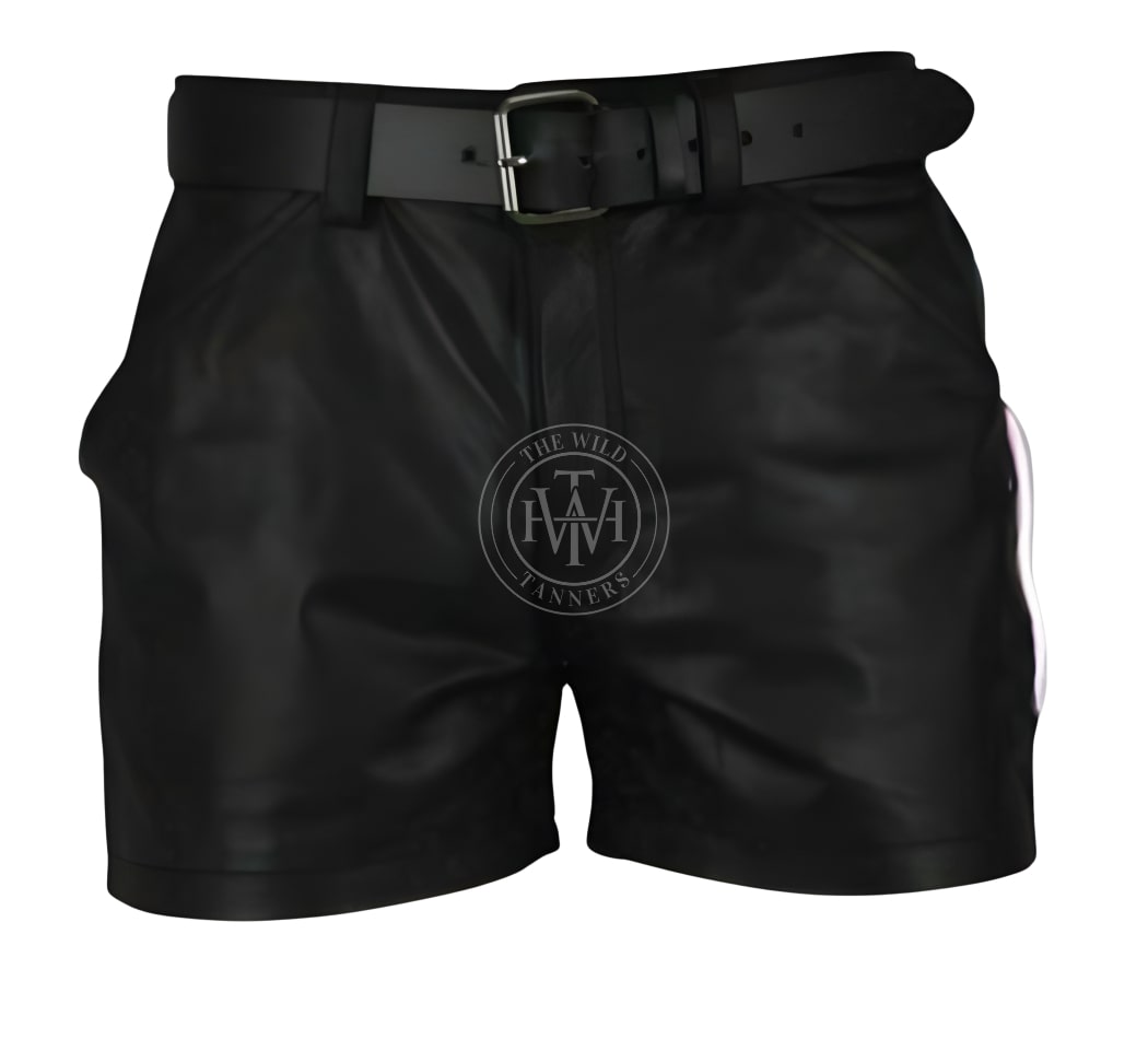 Men's Leather Shorts, view 3