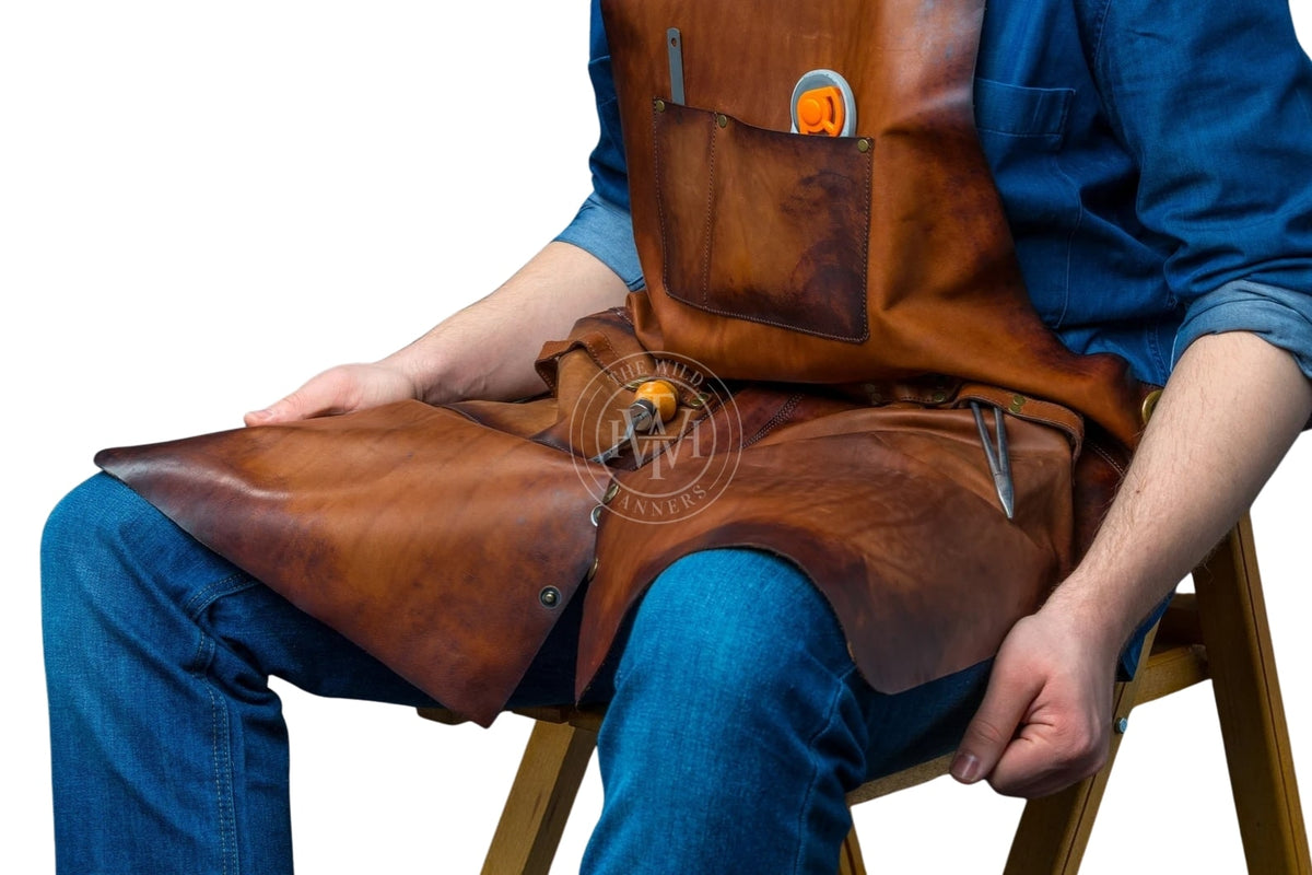 Leather Work Aprons With Pockets, view 6