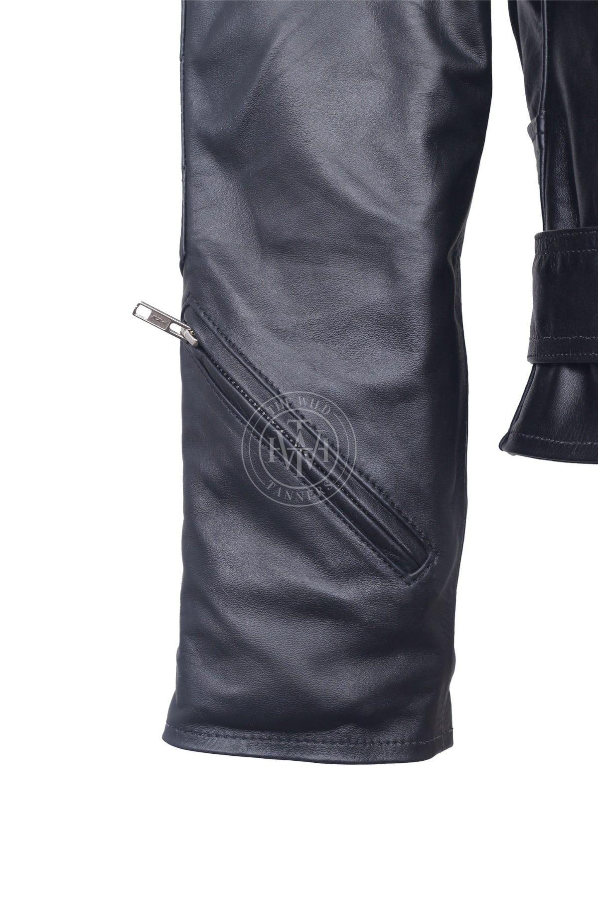 Premium Mens Leather Motorcycle Jacket, view 6