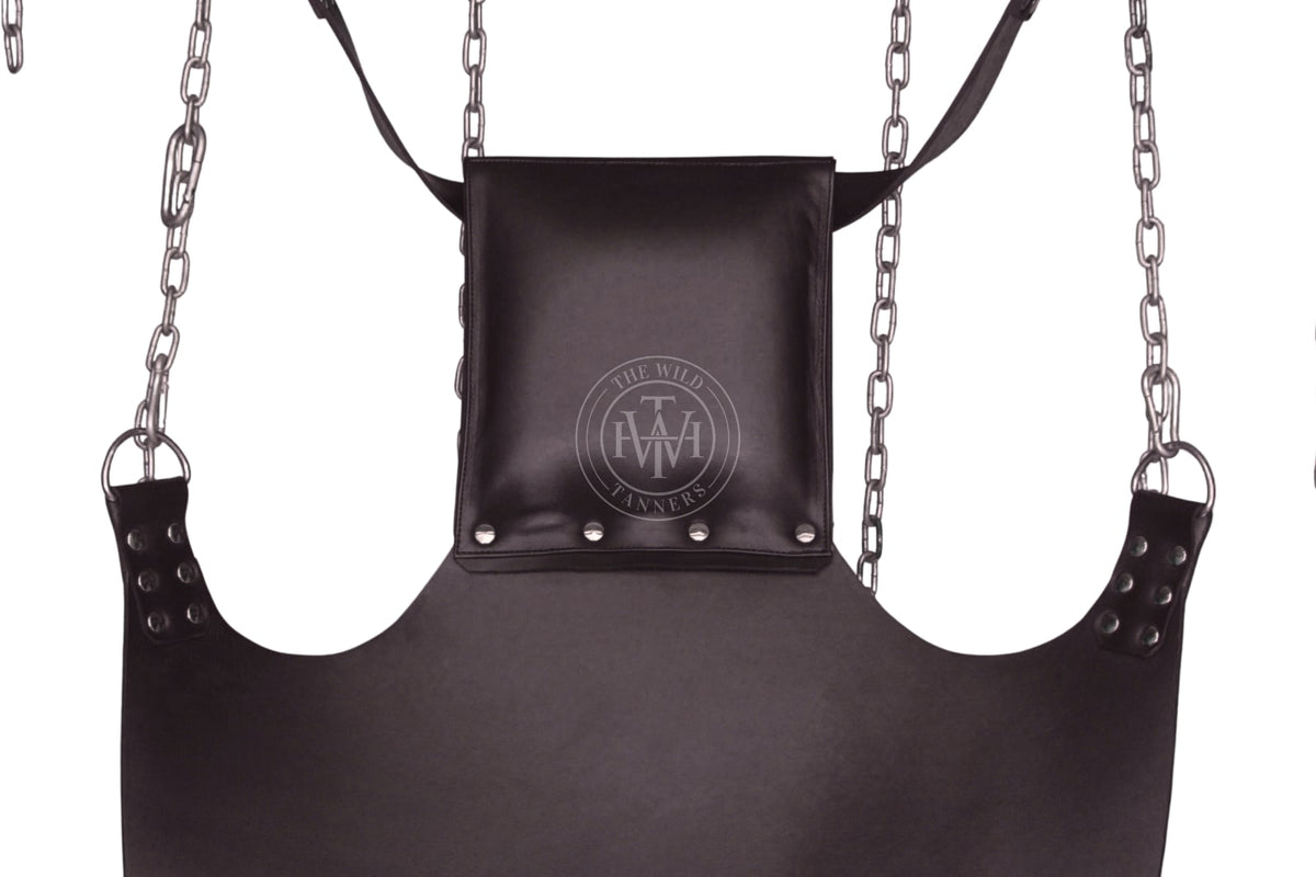 Leather Sex Sling with Leg Loops, view 2