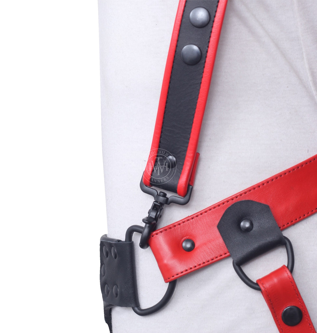 Men's leather body harness and jockstrap, view 10
