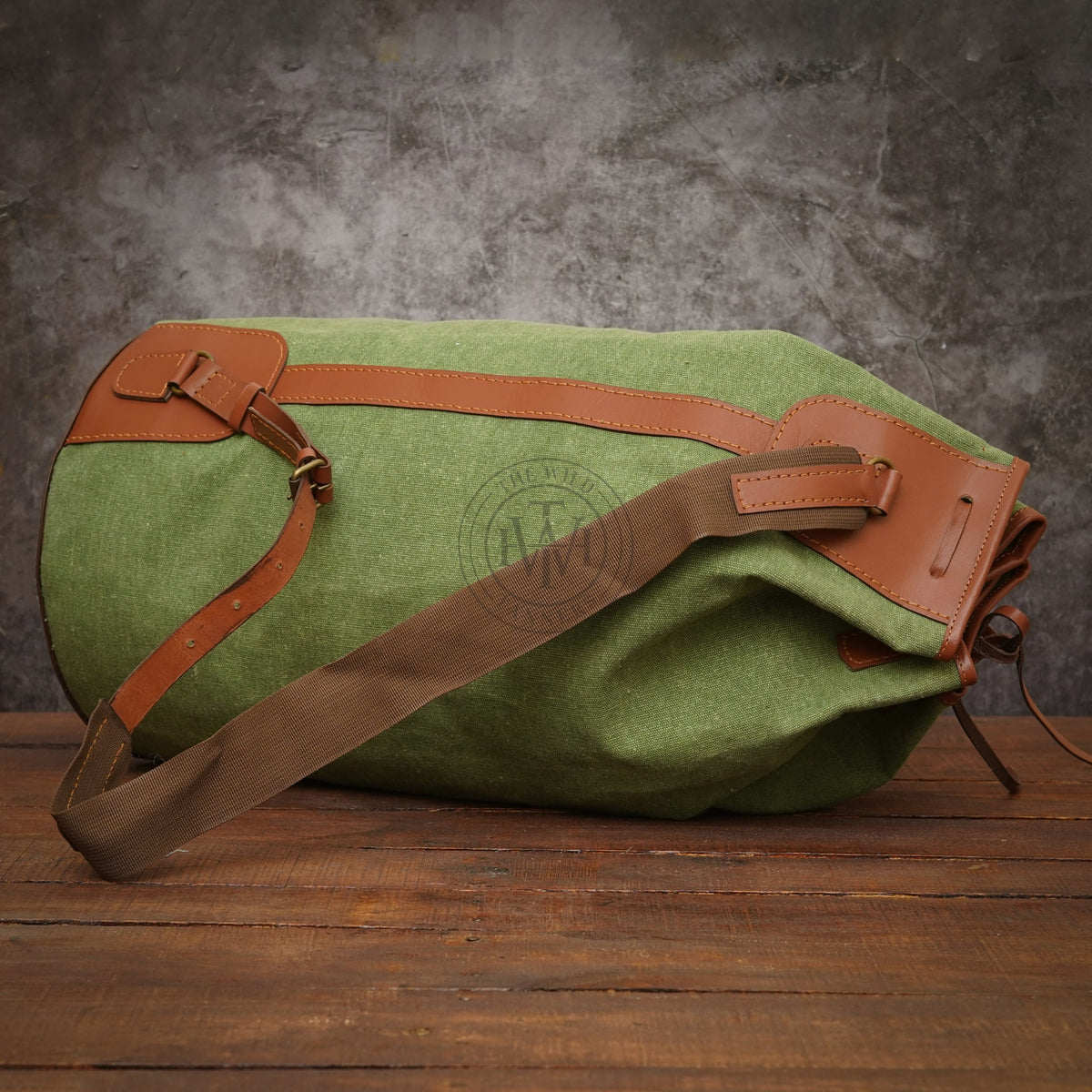 Leather Canvas Duffle Bag For Weekend & Travel, view 6