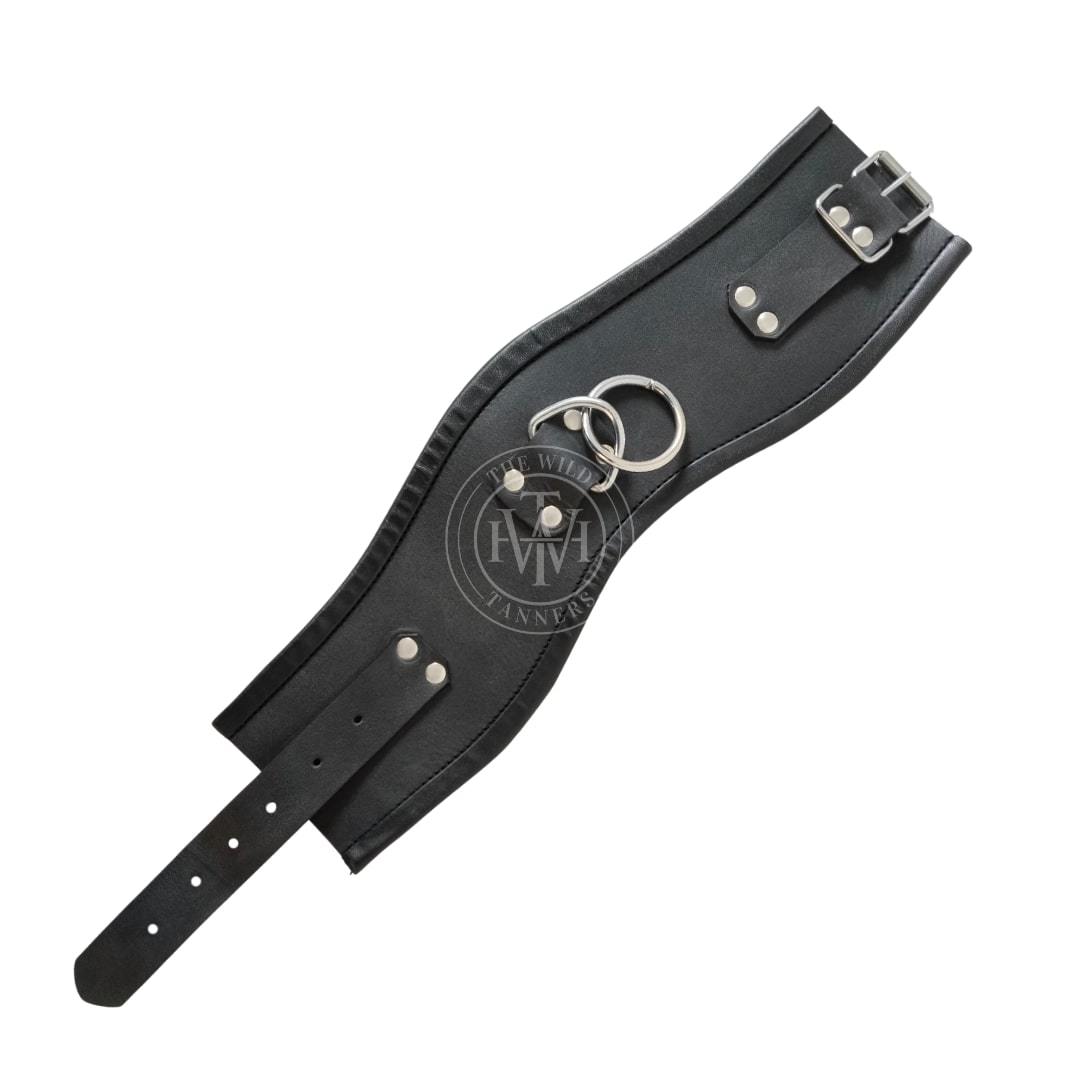 Real Leather Bondage Posture Collar, view 6