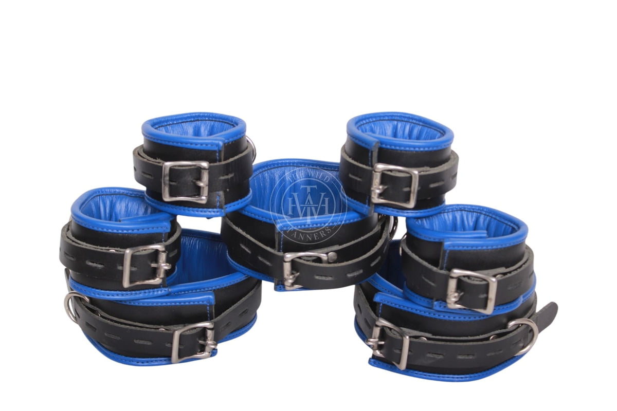 Unisex 7 Pcs Set Leather Bondage Cuffs, view 6