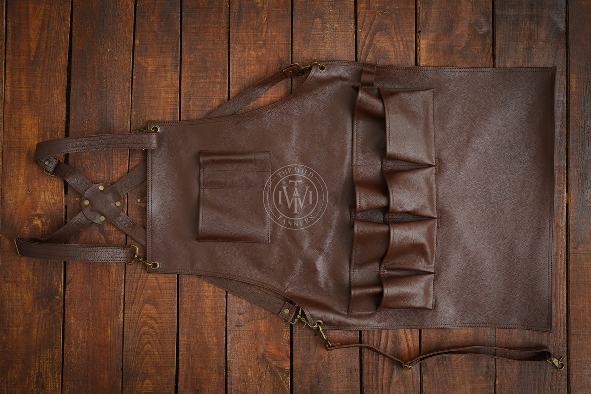Multi-Pocket Leather Apron for Men, view 6