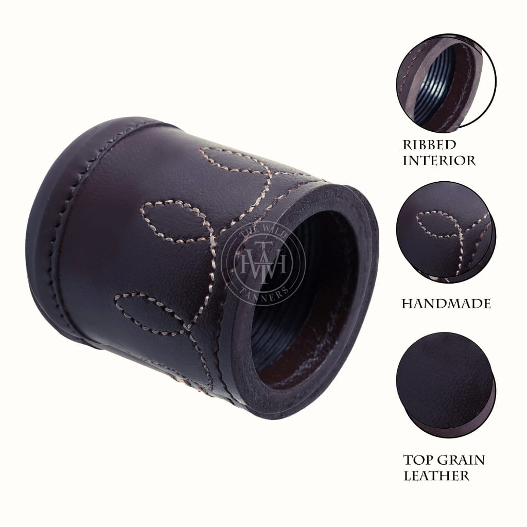 Yahtzee Leather Dice Cup - Ribbed Interior, view 6